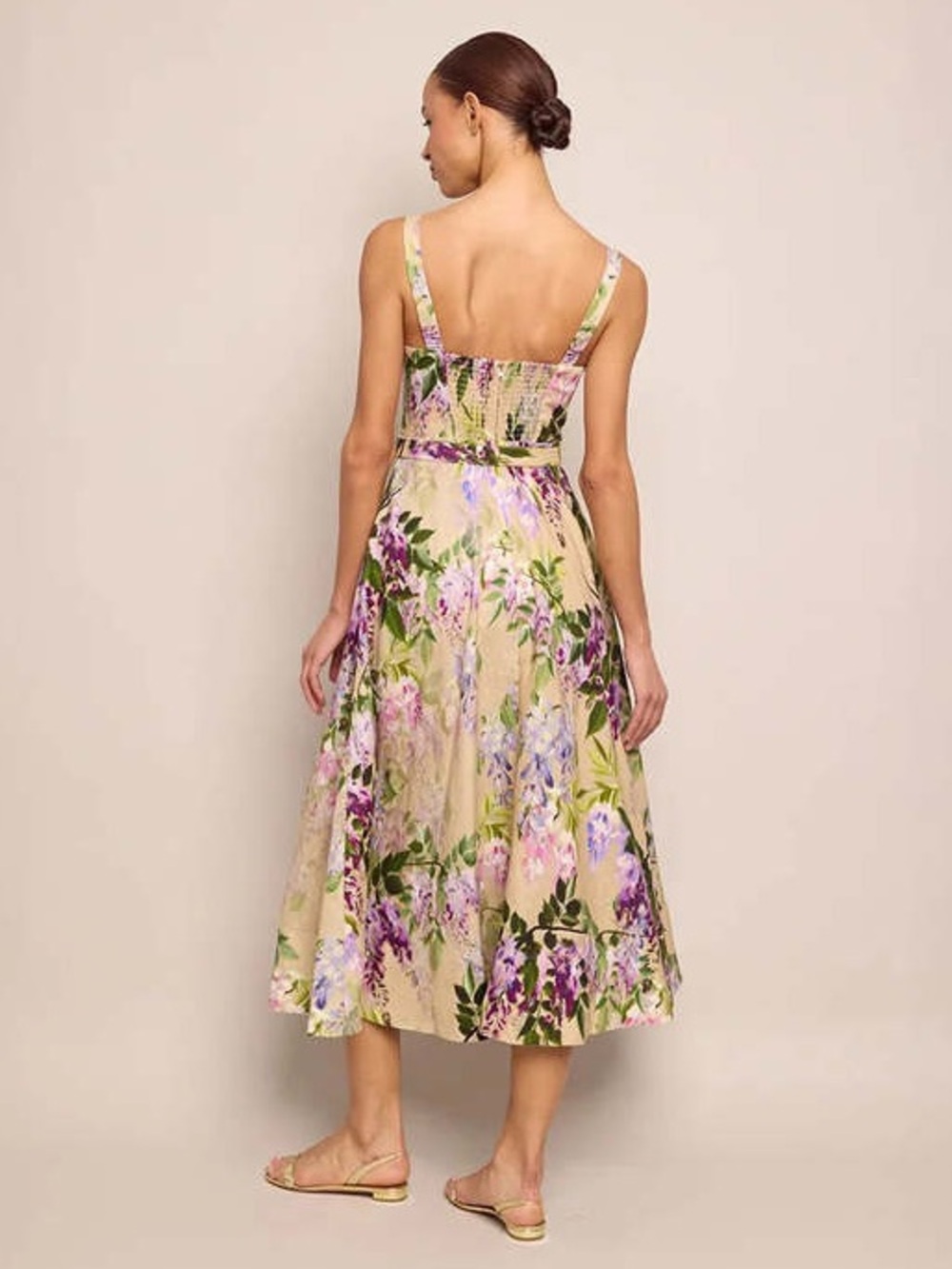 EUC Cara Cara Calypso Midi Dress Wisteria floral print Size 2 - Picture 8 of 10